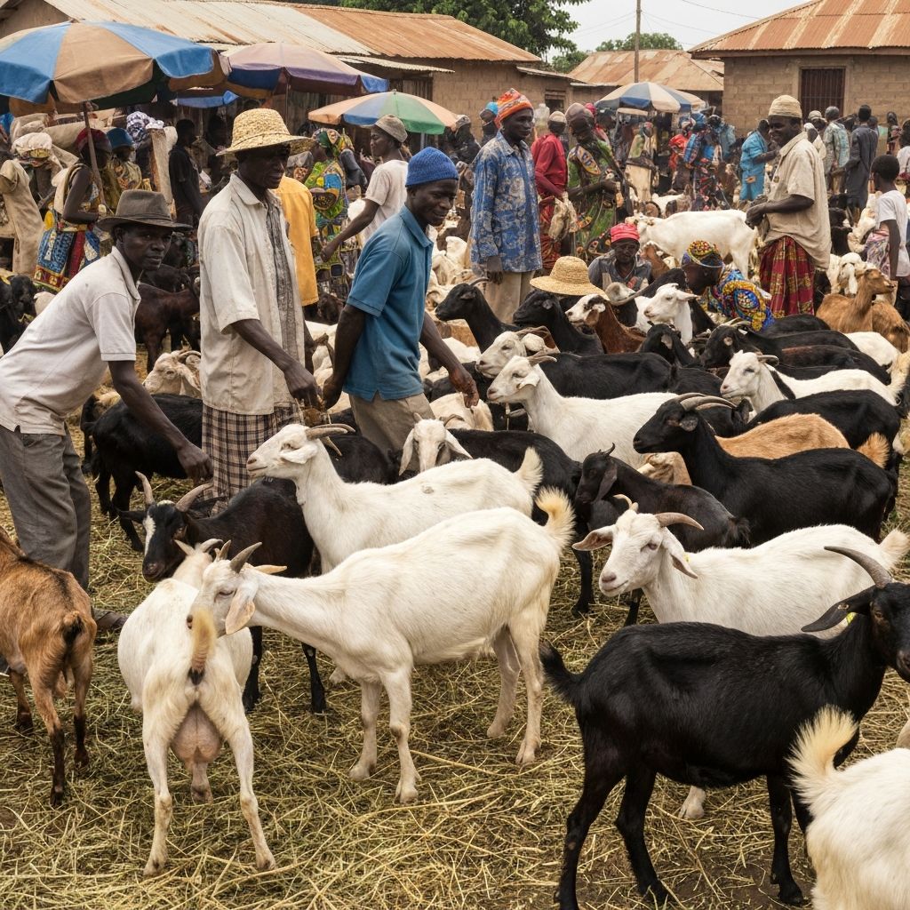 Traditional livestock market